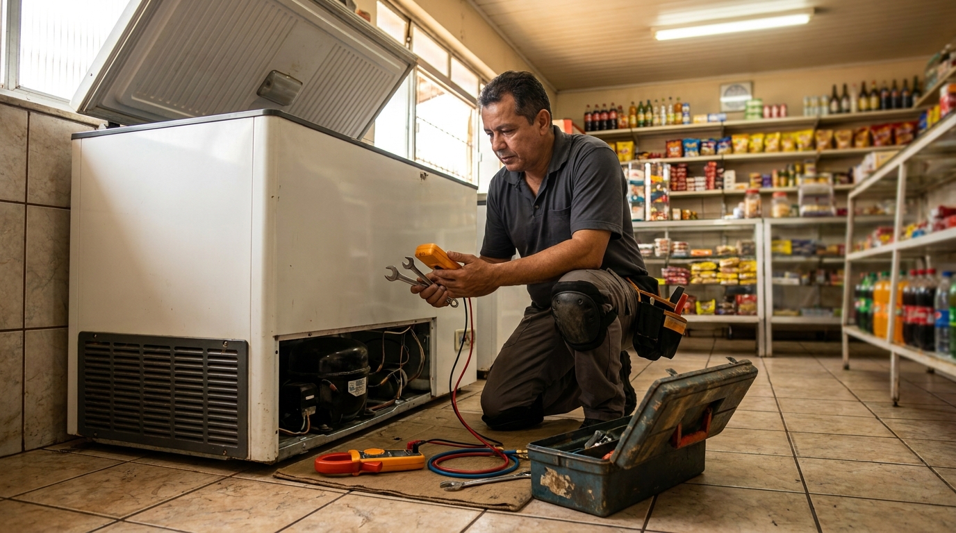 Técnico de conserto de freezer em residência em Divinópolis‑MG